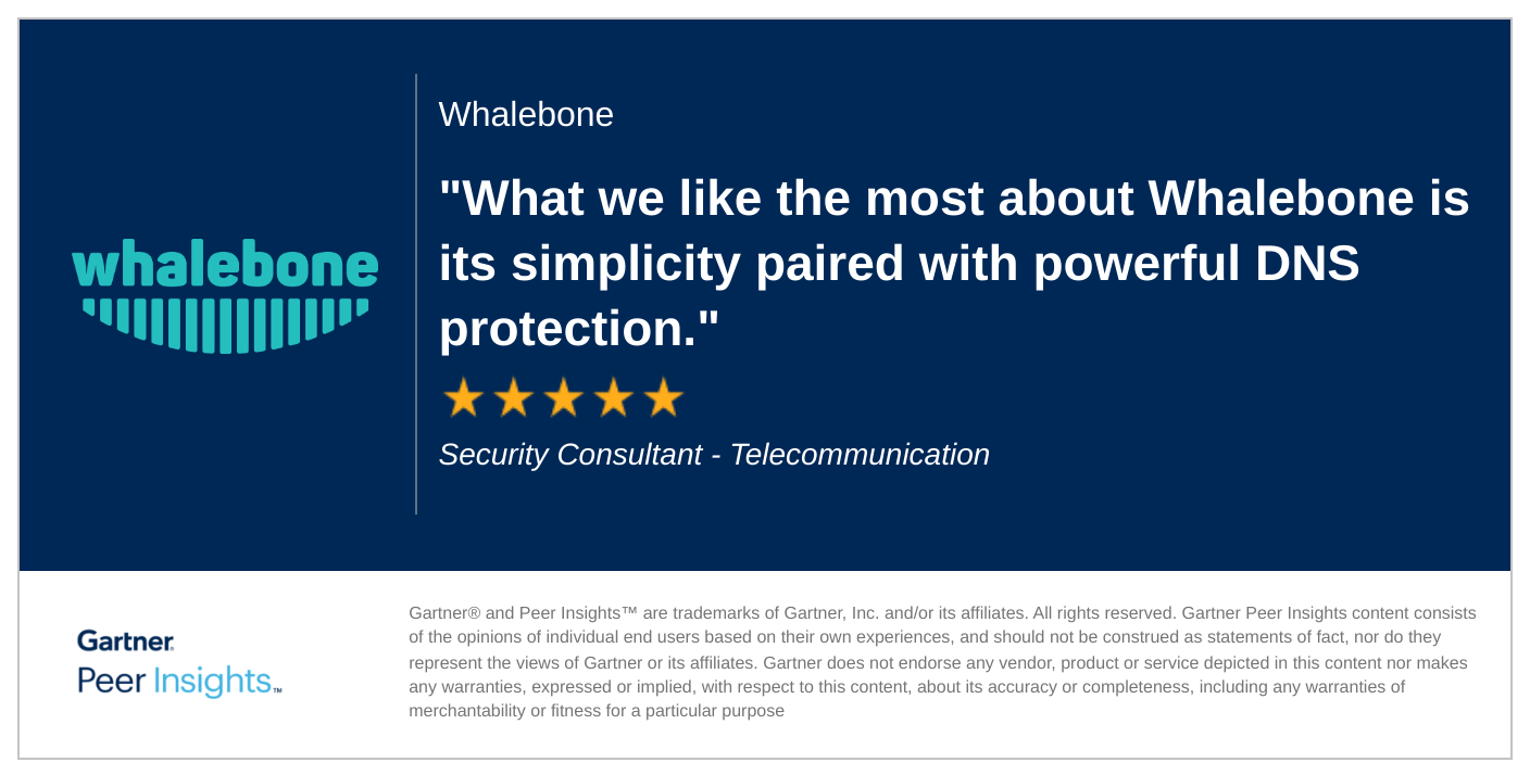 Gartner-Peer-Insights-Whalebone-DNS-cybersecurity-customer-review